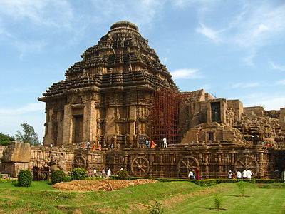 Kuil Surya di Konark, negara bagian Odisha, India.