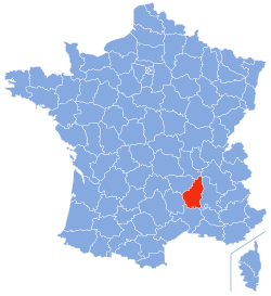 Ligging van Ardèche in Frankryk