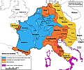 L'Empire carolingien sous Charlemagne.
