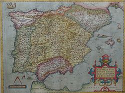 Bản đồ Bán đảo Iberia 1570