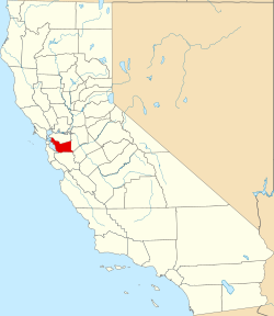 Localização no condado de Alameda