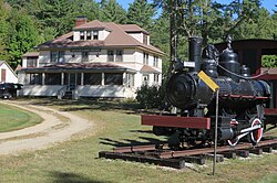 Silver Lake Railroad at center of Silver Lake village