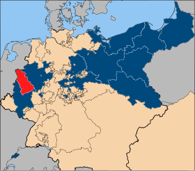 Jülich-Cleves-Berg harita üzerinde