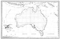Peta Freycinet tahun 1811 – dihasilkan dari tahun 1800–1803 Prancis Ekspedisi Baudin ke Australia dan merupakan peta Australia lengkap pertama yang pernah diterbitkan. Dalam bahasa Prancis, peta tersebut menamai samudra tepat di bawah Australia sebagai Grand Ocean Austral (‘Samudera Besar Selatan’).
