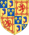 Kraliçasının həyat yoldaşı olaraq Şotlandiya kralı olan Fransa Döfeni Françisin (II Françis) gerbi
