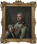 Porträtt av Carl Gustaf Tessin iklädd Serafimerordens ordensdräkt, samt bärandes dess ordenskedja runt halsen. Oljemålning av Jakob Björck. Nationalmuseum, Stockholm.