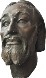 Koponyája alapján készült hiteles arcrekonstrukció (Skultéty Gyula munkája, Szent István Király Múzeum, Székesfehérvár)