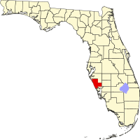 Locatie van Sarasota County in Florida