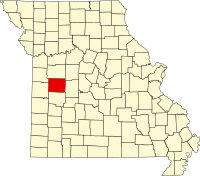 Округ Генрі на мапі штату Міссурі highlighting