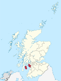 North Ayrshire'ın İskoçya'daki konumu