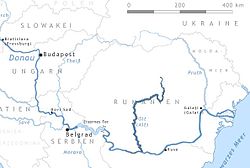 Karta över floden Olt