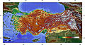 Türkiye'nin topografik haritası Topographic map of Turkey Carte topographique de la Turquie Topographische Karte der Türkei Mapa topográfico de Turquía Mapa topográfico da Turquia خريطة طبوغرافية من تركيا