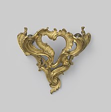 Gilt and hammered bronze corbel of a clock by Jean Joseph de Saint-Germain and J. Boullé (c. 1745 – c. 1749)