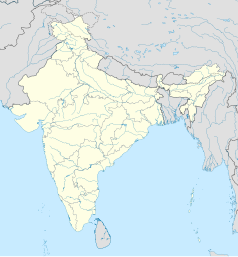 Mapa konturowa Indii, po prawej znajduje się punkt z opisem „Agartala”