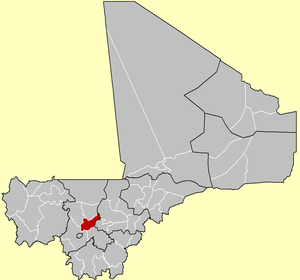 Location of Koulikoro Cercle in Mali