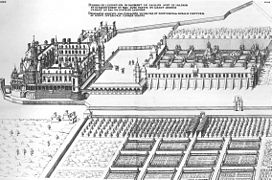 Le château et ses jardins reproduits par du Cerceau en 1576 (gravures par Louis-Henri Brévière).