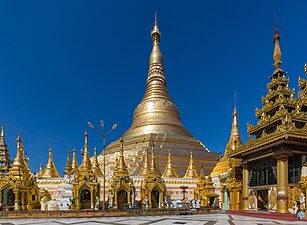 Shwedagon stupa, Yangon, Myanmar