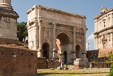 Septimija Severa triumfa arka (203—205) Roma, Itālija.
