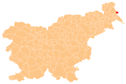 Localização do município de Kobilje na Eslovênia