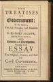 Declaración de Derechos de 1689 y Dos tratados sobre el gobierno civil, de John Locke, 1689.