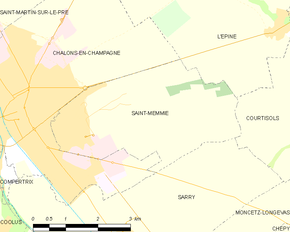 Poziția localității Saint-Memmie