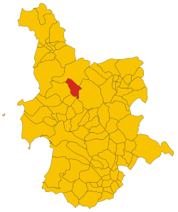 Lokasi Bonarcado di Provinsi Oristano