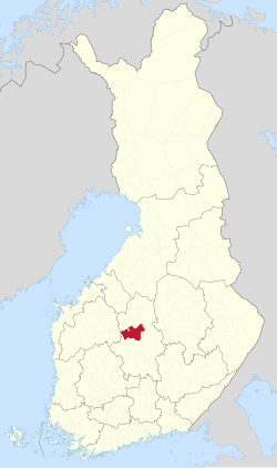 Location of Saarijärvi in Finland