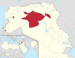 Kini Wilayah dikawal oleh ISIS pada Jun 2014 (merah)