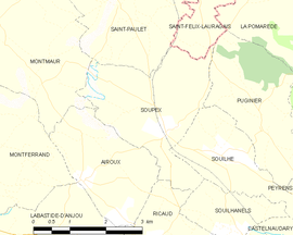 Mapa obce Soupex