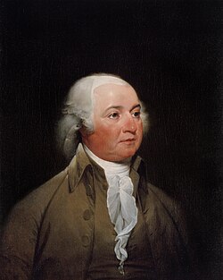 John Trumbullin maalaama John Adamsin muotokuva noin vuodelta 1792.