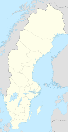 Mapa konturowa Szwecji, na dole znajduje się punkt z opisem „Naturhistoriska riksmuseet”