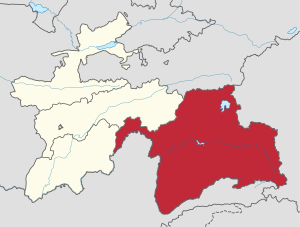 Горна-Бадахшанская аўтаномная вобласць на карце