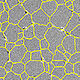 Image de grains d'un matériaux et joints entre les grains en jaune
