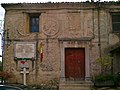 Facade of the medieval church in Galdo degli Alburni, Province of Salerno