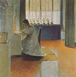 Mon salon (Anna Moll au secrétaire), 1903, musée de Vienne.