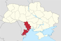 Odessa oblasts läge i Ukraina.