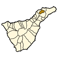 Localisation de Tegueste dans l'île de Tenerife.
