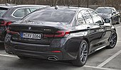 BMW 530d Limousine, Heckansicht (2020–2023)