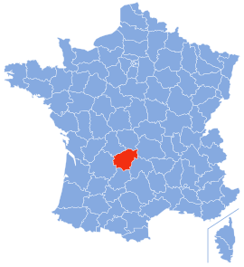 कोरेझचे फ्रान्स देशाच्या नकाशातील स्थान