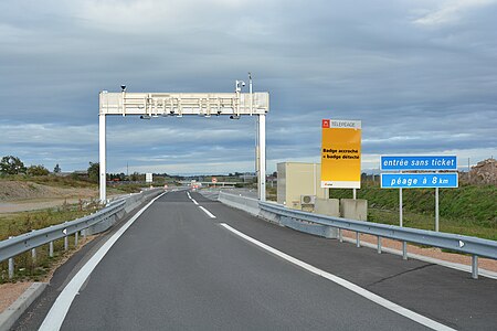 Installatie voor de registratie van voertuigen via ANPR of een télépéagebadge