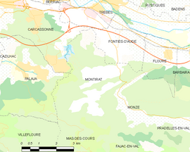 Mapa obce Montirat