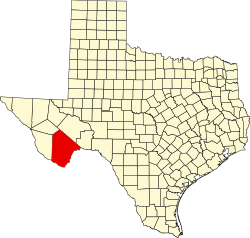 Brewster County na mapě Texasu