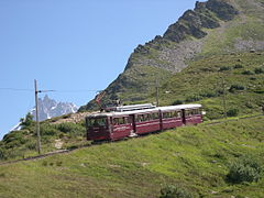 Chemin de fer à crémaillère du Mont-Blanc.