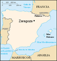 Localización de Zaragoza en España→