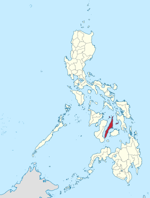 Мапа на Филипините со факти за Себу highlighted