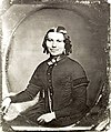 Clara Barton circa 1851 believed photographed in Clinton, New York. Earliest known photograph of Clara Barton.
