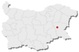 Karte von Bulgarien, Position von Karnobat hervorgehoben