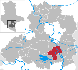 Lage der Kreisstadt Merseburg im Saalekreis