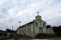 Igreja da Paróquia Santa Cruz, no morro da Mocoquinha, em Mococa-SP