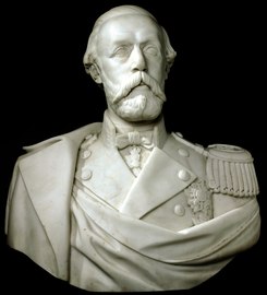 Marmeren buste van koning Oscar II (1873).